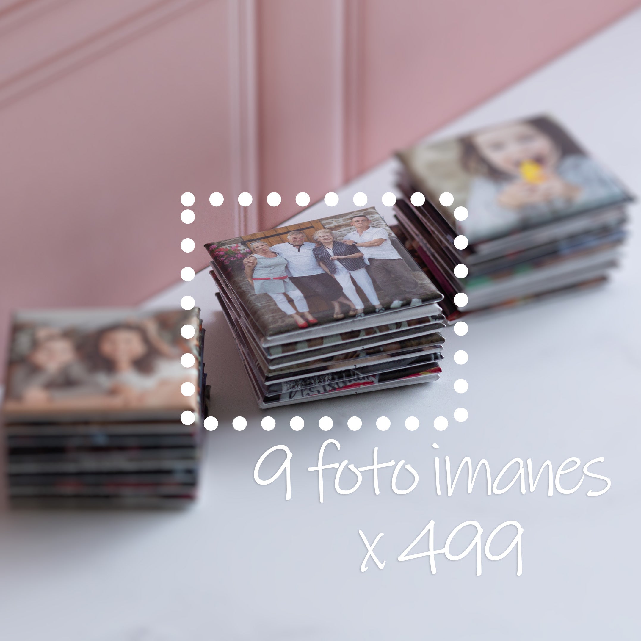 Foto Imanes Personalizados 5 × 5 cm (Paquete de 9)