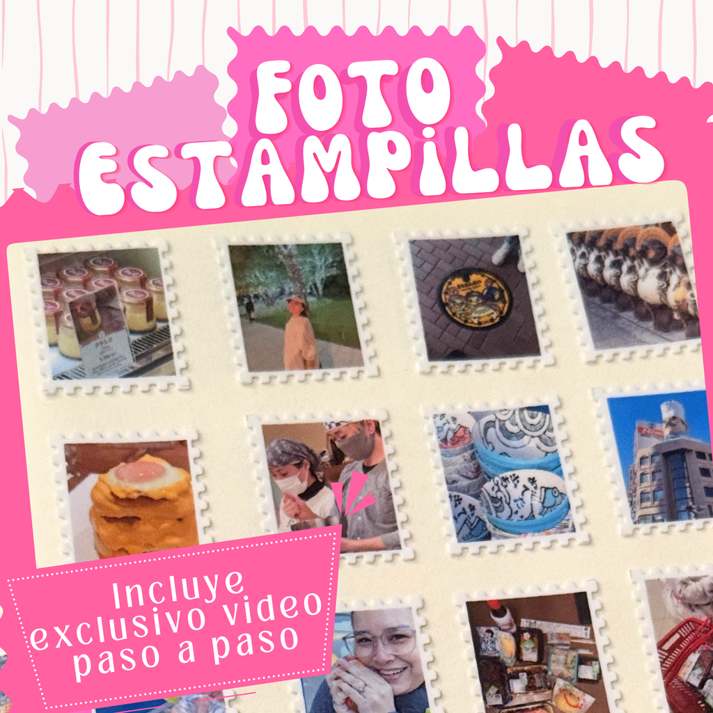 Plantilla Canva para Foto Estampillas Imprimibles (Formato 4x6)
