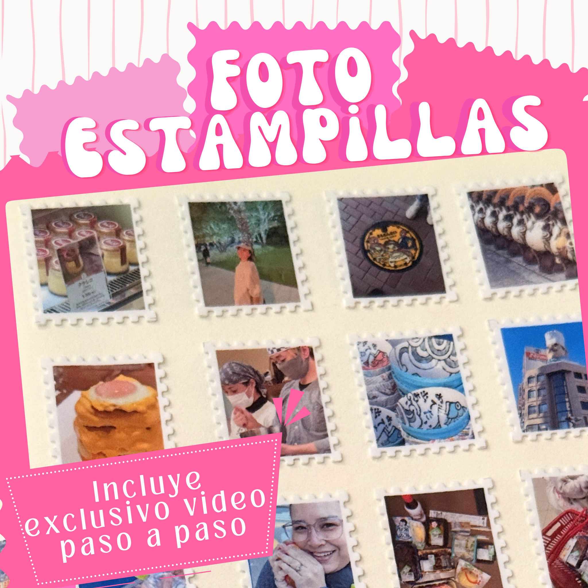 Plantilla Canva para Foto Estampillas Imprimibles (Formato 4x6)