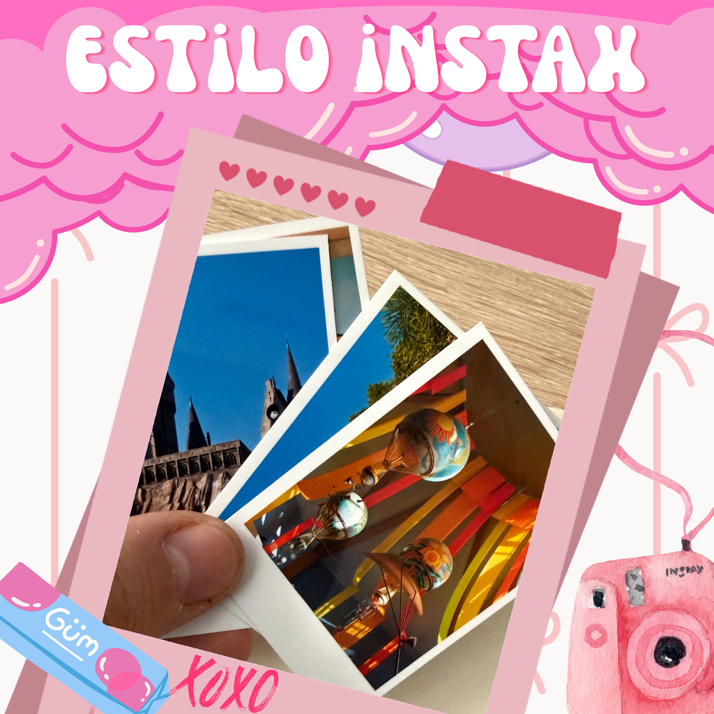 Plantilla Canva para Fotos Estilo Instax (Formato 4x6)
